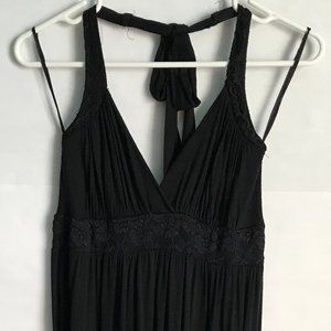 LBD, halter, lace, bubble, low neckline, like new